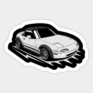 White miata classic Sticker